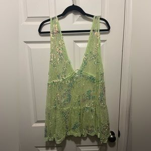 Free People Sequin Green Dress